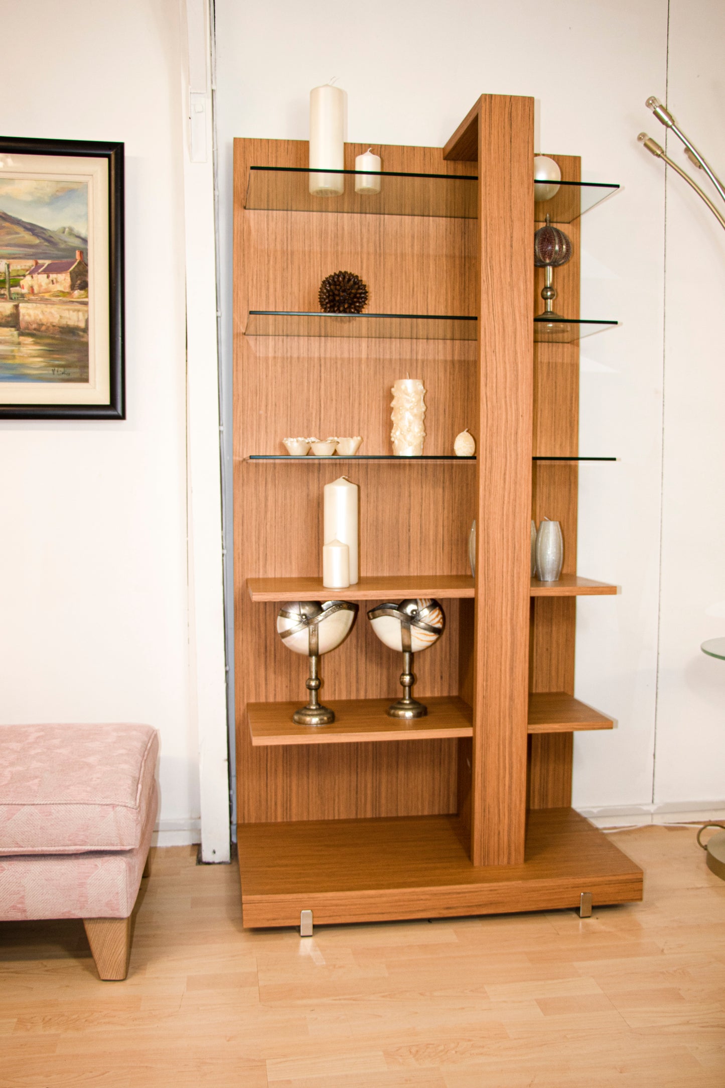 French Glass and Ash Display Unit