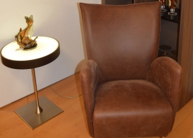 Brown-Leather-Tulip-Chair