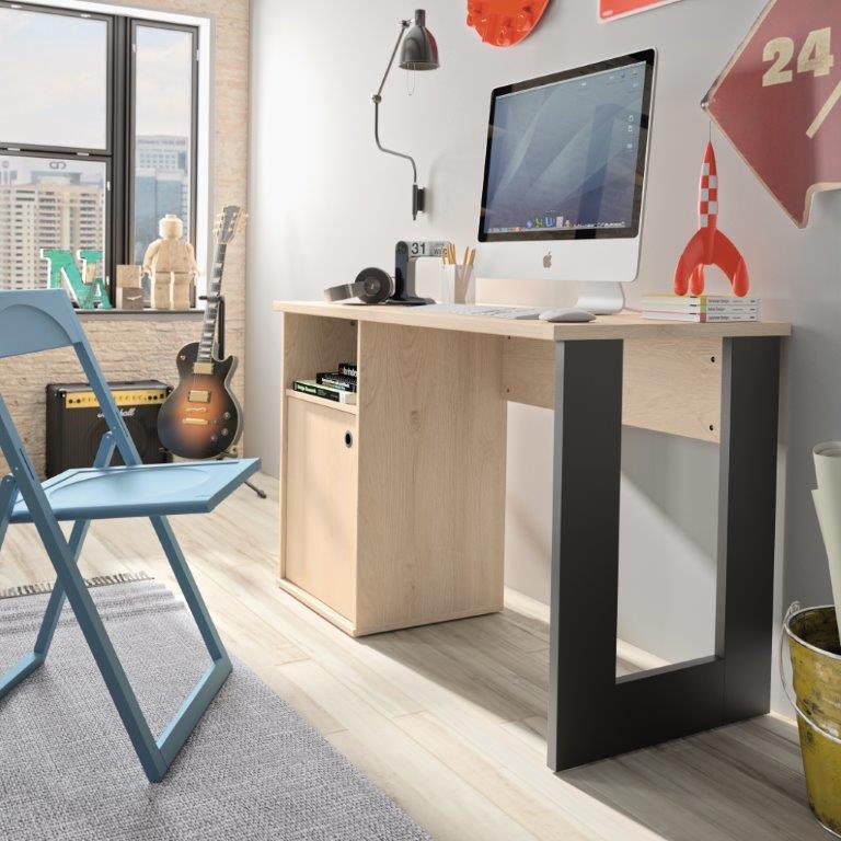 LEXI - Desk with storage - Natural chestnut furniture
