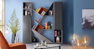 KILCRONEY_FURNITURE_LIVING_Preface-Grey-Bookcases-and-Storage-with-coffee-table